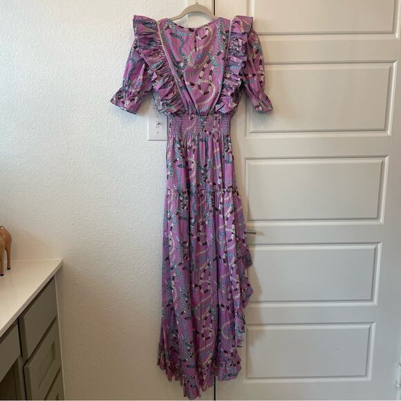 Sheridan French Asymmetrical Hem Purple Women's Dress - Picture 3 of 5